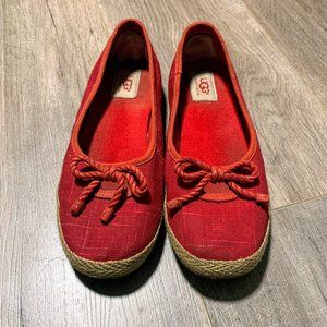 UGG Red Espadrille flats 8
